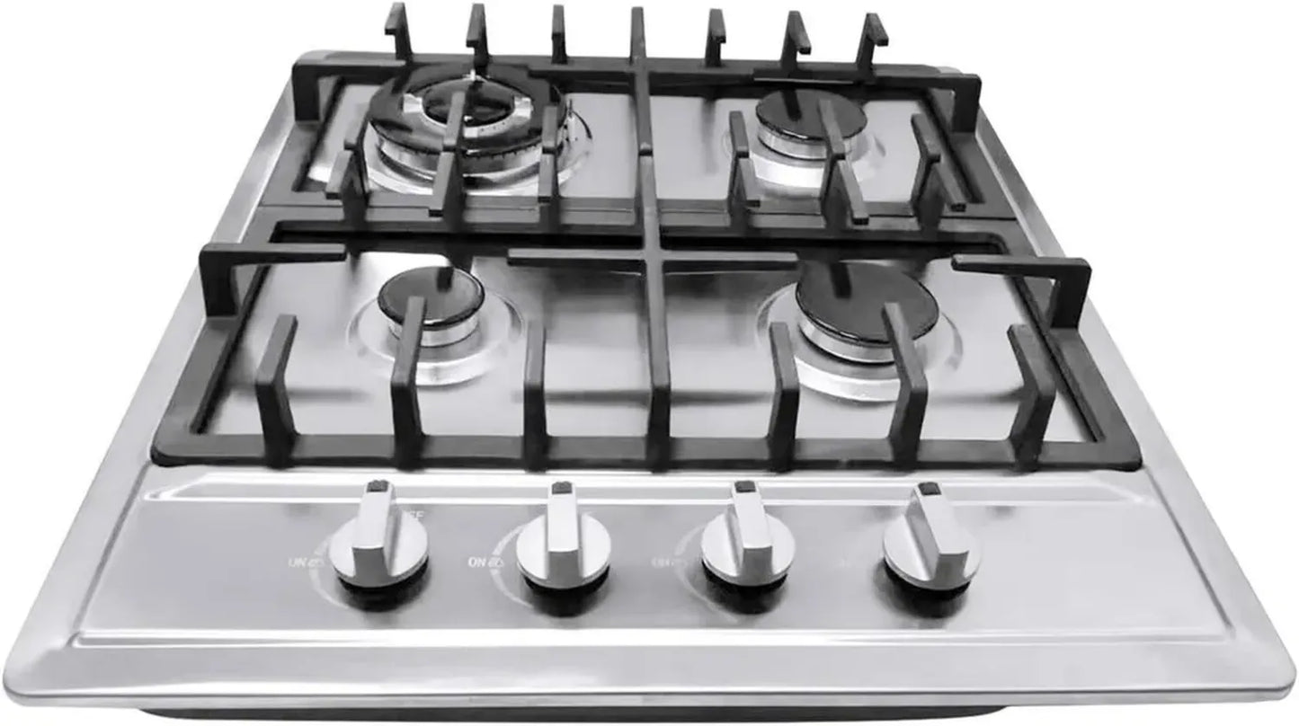 Table de cuisson encastrable à gaz 4 brûleurs pour gaz naturel et propane