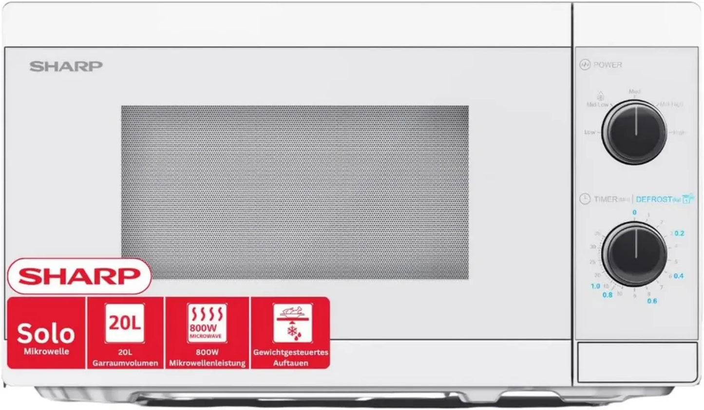 Micro-ondes Solo 20L Sharp YC-MS01EC - Design Cristallin