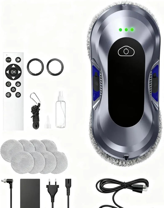 Nettoyeur de Vitres Robotisé 6000 Pa avec Double Buse, 3 Modes