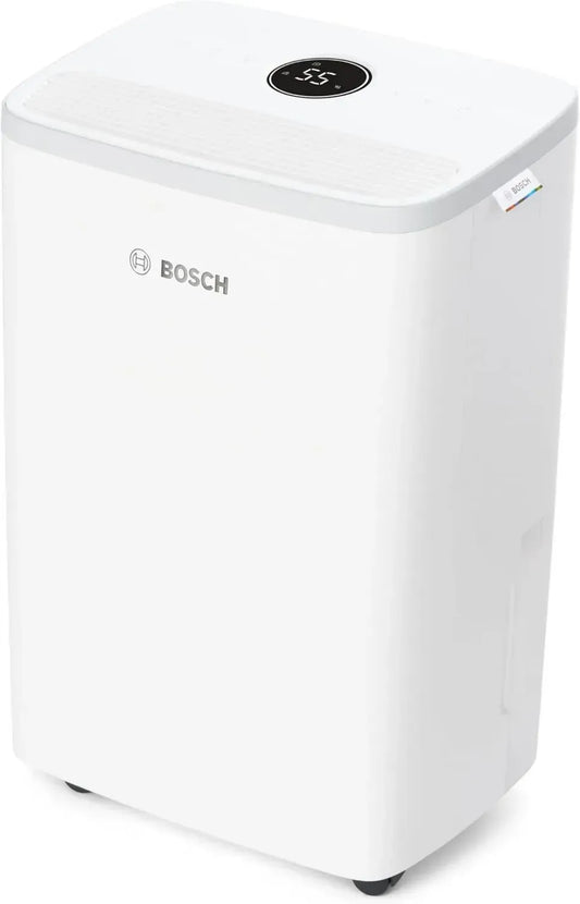 Déshumidificateur Bosch Dry 2000 - Compact et Silencieux pour Maison - Jusqu'à 24 m² - Séchage Rapide
