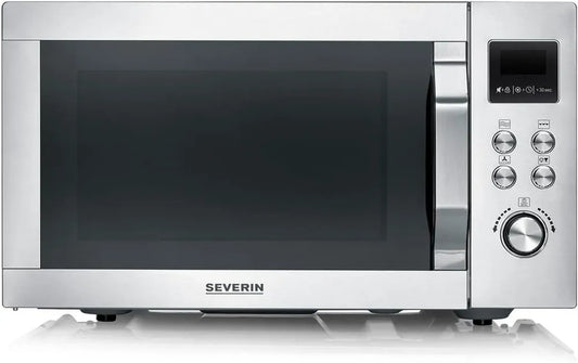 SEVERIN Micro-ondes 25L avec Gril et Friteuse à Air, 2150W, 10 Niveaux de Puissance, Inox, MW 7982