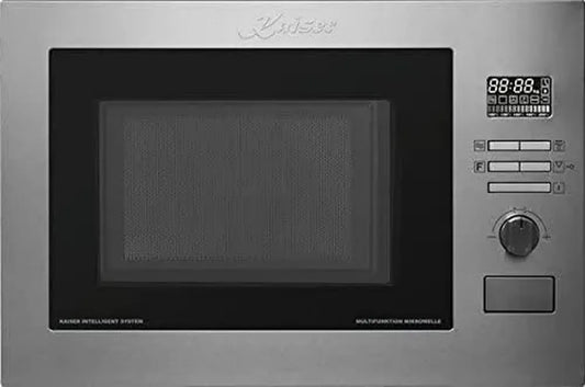 Micro-ondes Encastrable Kaiser EM 2520 en Acier Inoxydable, 25L, Multifonction avec Options Pizza et Poisson
