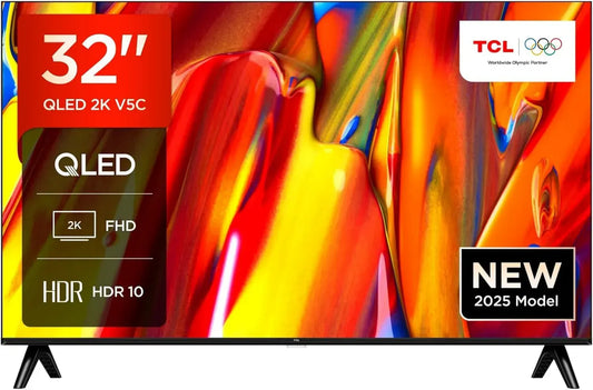 TCL 32V5C - Téléviseur QLED Smart LED 32' Full HD avec Android TV, HDR et Google Cast