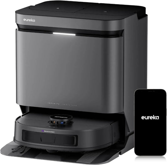 Eureka J15 Evo Ultra Robot Aspirateur-Laveur 22000 Pa, Technologie Anti-Emmêlement, Station de Nettoyage Automatique