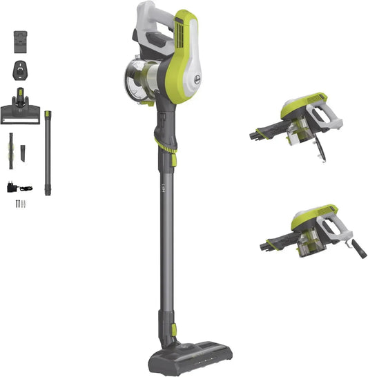 Aspirateur Balai sans Fil Hoover HF110H, 22V Puissant, Capacité XL 0.9L, Autonomie 40 Min, Vidage Rapide, Fonction Park & GO, Brosse LED Électrique, Multi-Surfaces et Suceur Plat