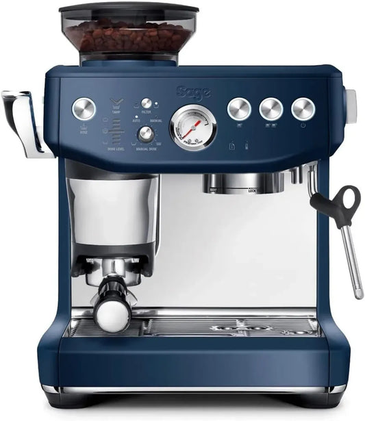 Sage Machine à Expresso Barista Express avec Mousseur à Lait et Moulin – Bleu Prune