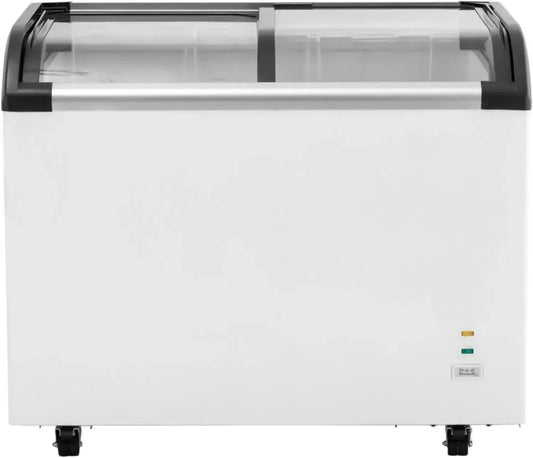 Grand Congélateur Coffre 273L avec Vitre Coulissante – Conservation à -18°C – Capacité Spacieuse avec Paniers Amovibles – Efficacité Énergétique