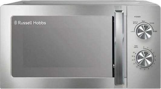 Micro-ondes Inox 20L 800W Russell Hobbs - 5 niveaux, décongélation, nettoyage facile